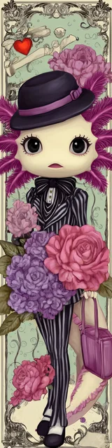 Free printable axolotl bookmark featuring a little heart cute axolotl